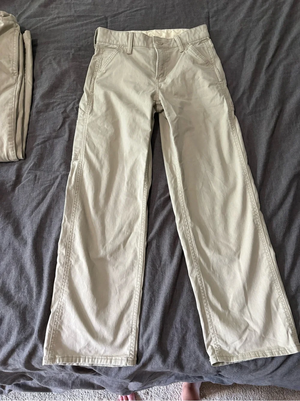 GAP Kids Light Khaki Wide-Leg Pants